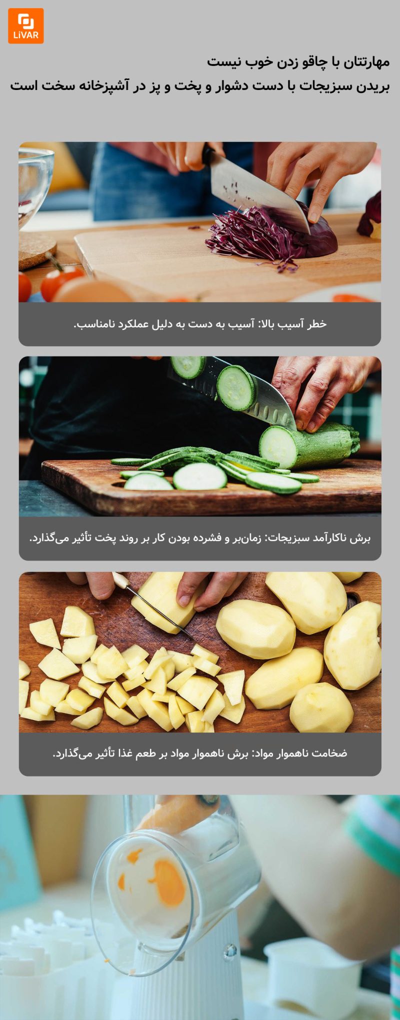 خردکن سبزیجات چندمنظوره Jingchu - Image 7