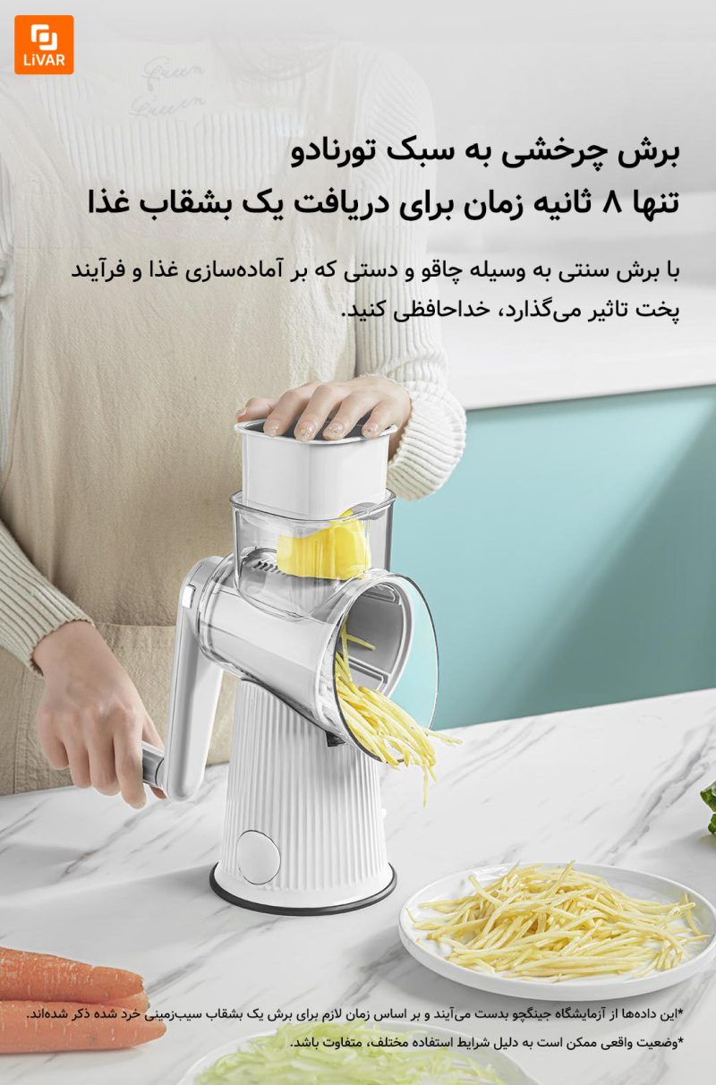 خردکن سبزیجات چندمنظوره Jingchu - Image 8