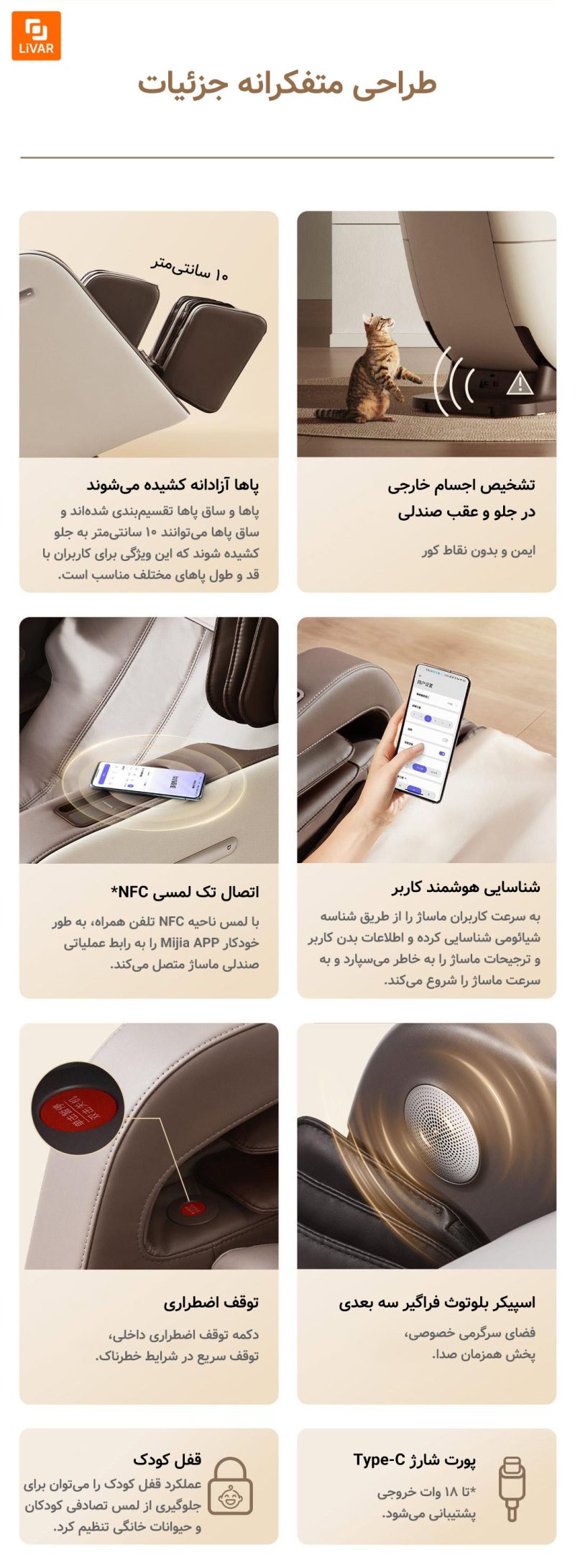 صندلی ماساژور هوشمند Mijia - Image 19