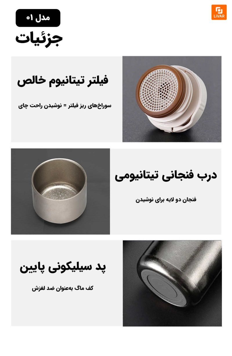 ماگ دوجداره تیتانیومی ۴۸۰ میلی‌لیتری - Image 21