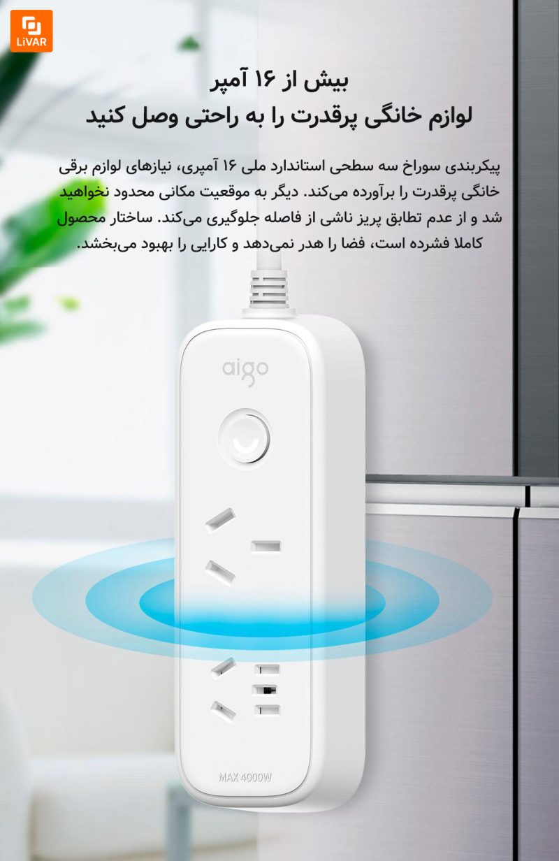 دوراهی برق aigo مدل AC0201D - Image 9