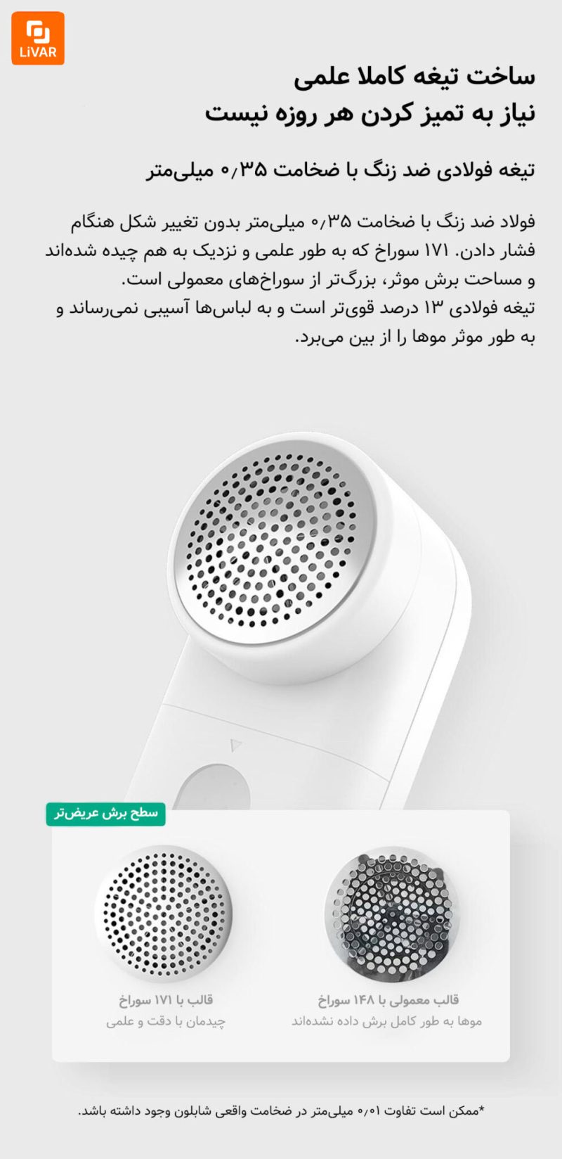 موگیر و پرزگیر لباس Mijia - Image 5