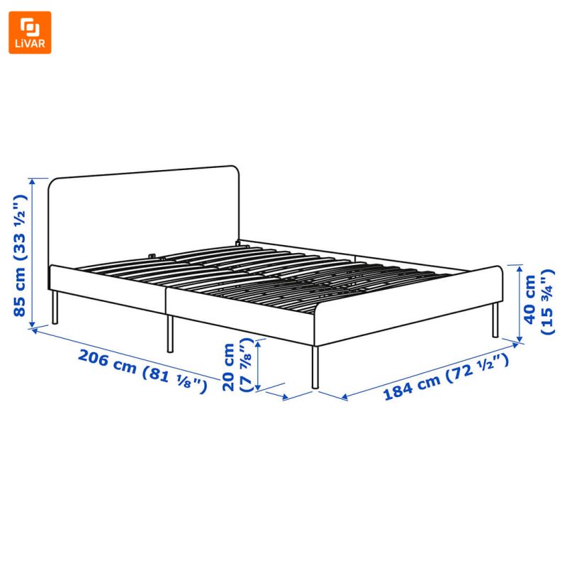 قاب تخت روکش‌دار IKEA - Image 11