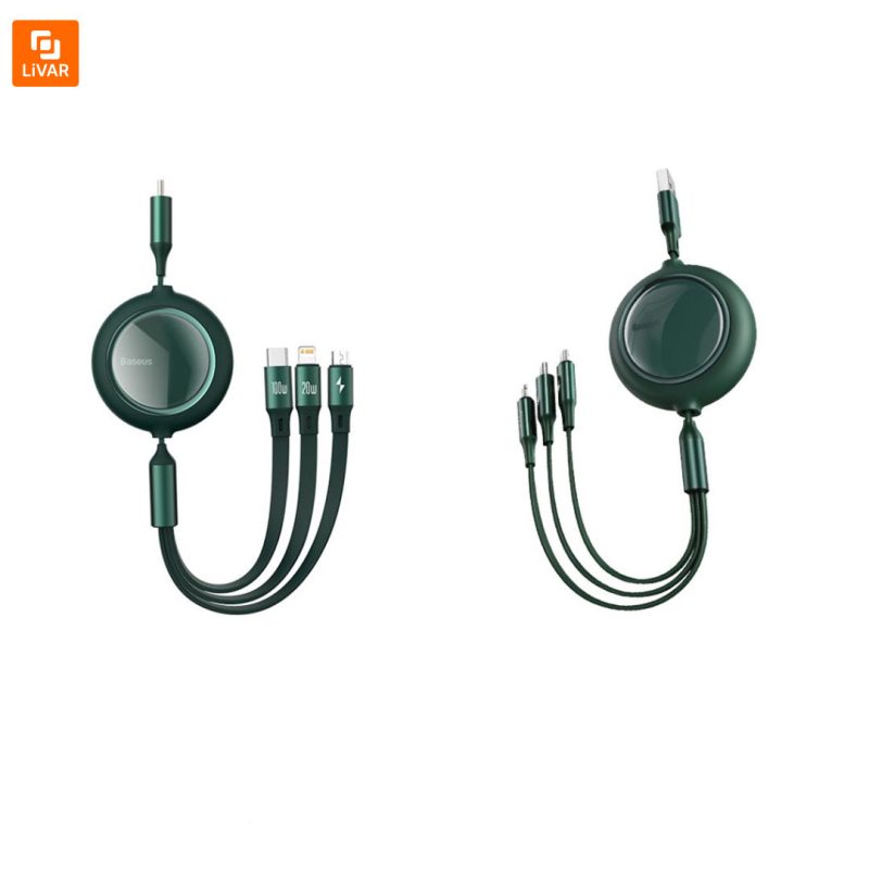 کابل انتقال داده تلسکوپی سه به یک Baseus - Image 15