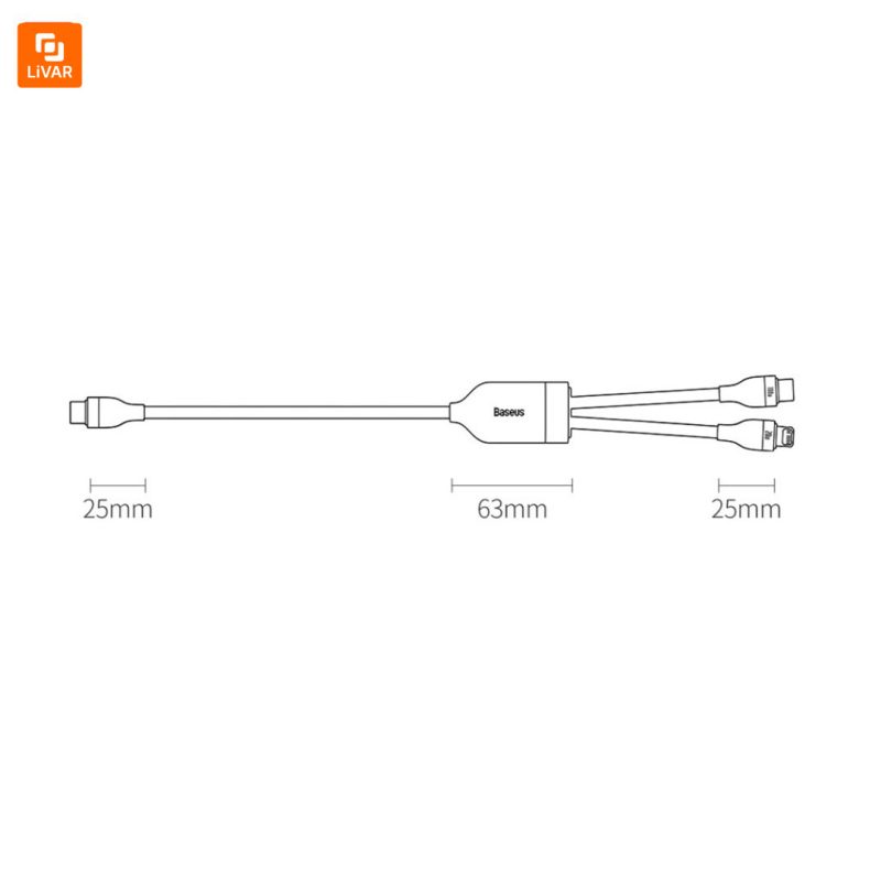 کابل شارژ ۲ به ۱ Baseus - Image 7