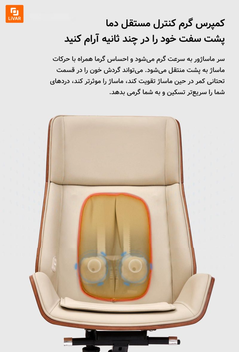 صندلی اداری ماساژور هوشمند کمر و پشت joypal - Image 12