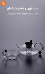 ست قوری و فنجان شیشه‌ای - Image 2