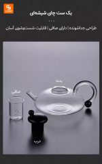 ست قوری و فنجان شیشه‌ای - Image 16