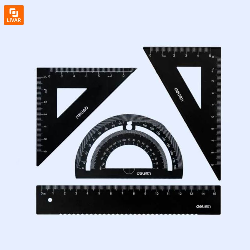 ست خط‌کش فلزی Deli - Image 14