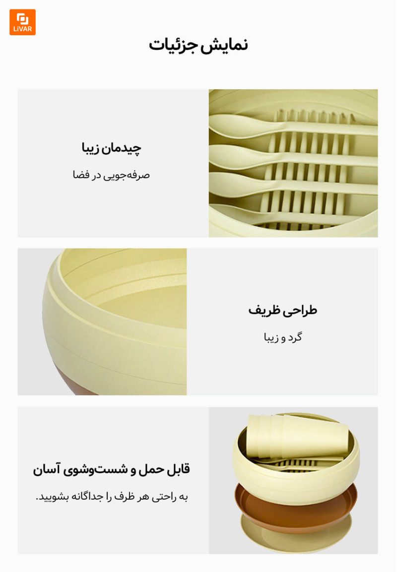 ست ظروف مسافرتی ۱۷ تکه Miuna - Image 8