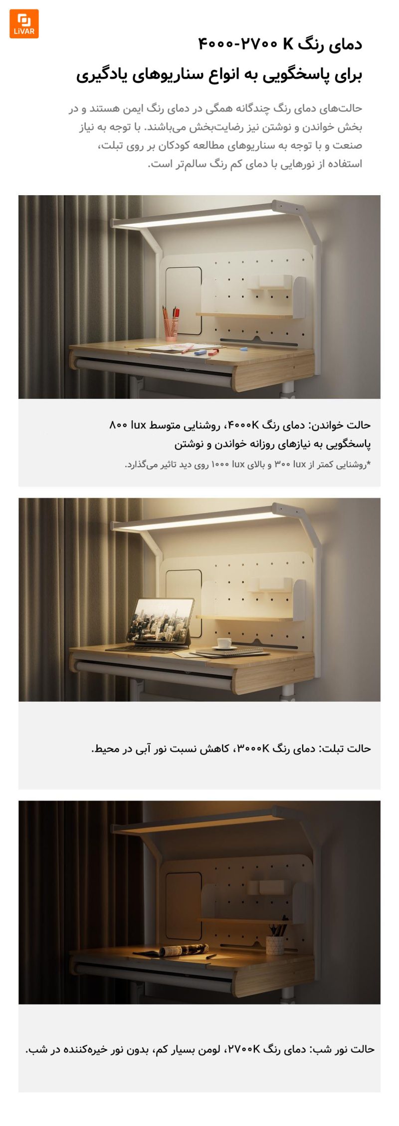 میز و صندلی مطالعه Lumi‏ - Image 11