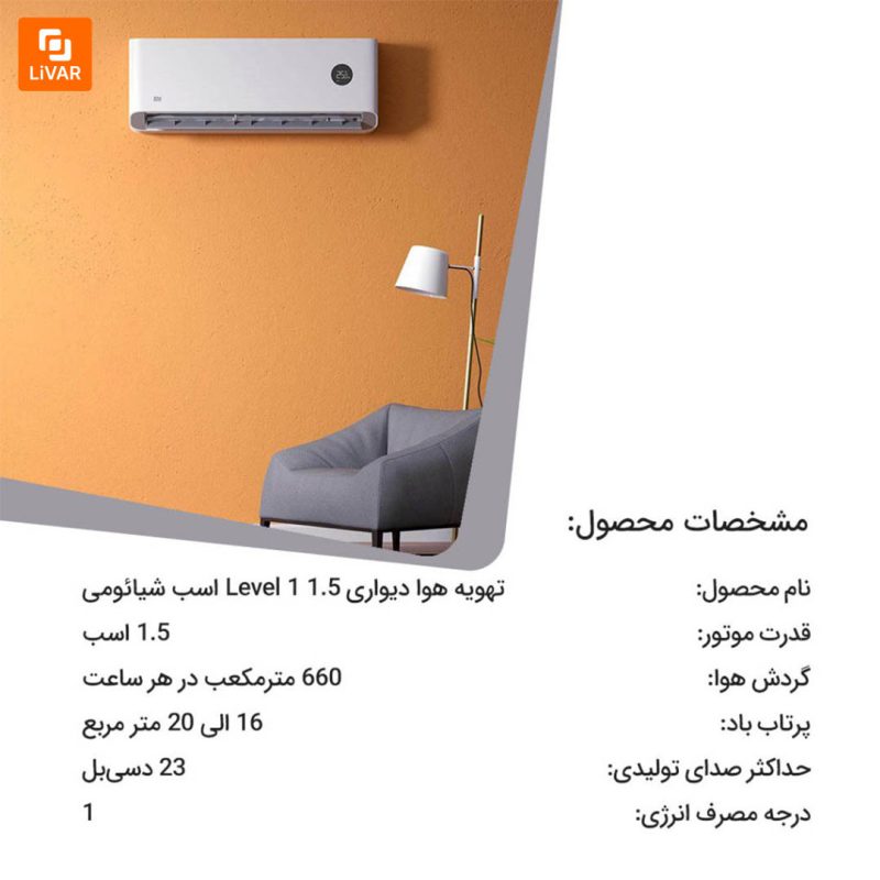تهویه هوا دیواری Level 1 ۱.۵ اسب - Image 7