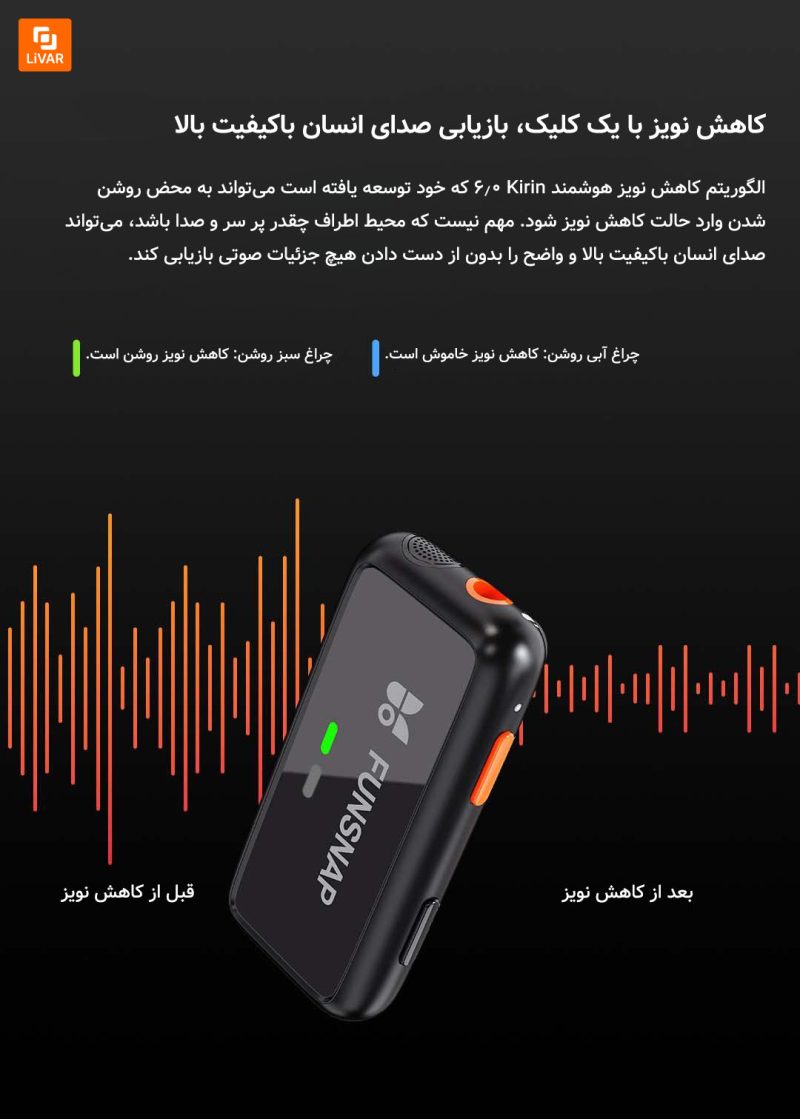 میکروفون Lavalier با حذف نویز Douying S6 - Image 10