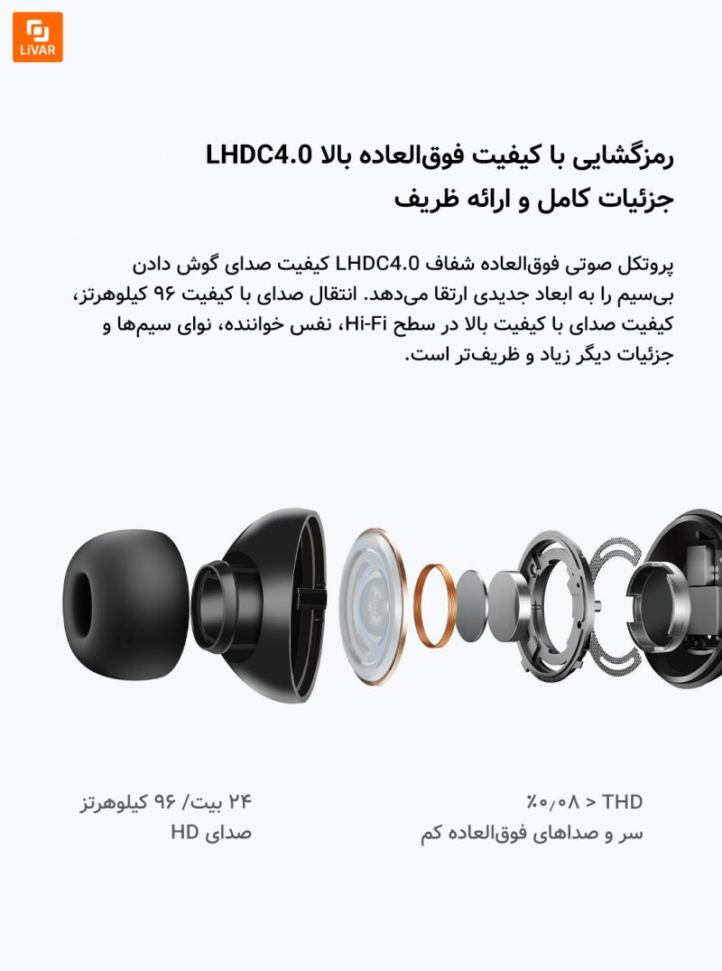 هدفون بلوتوثی گردنی بدون نویز شیائومی - Image 17