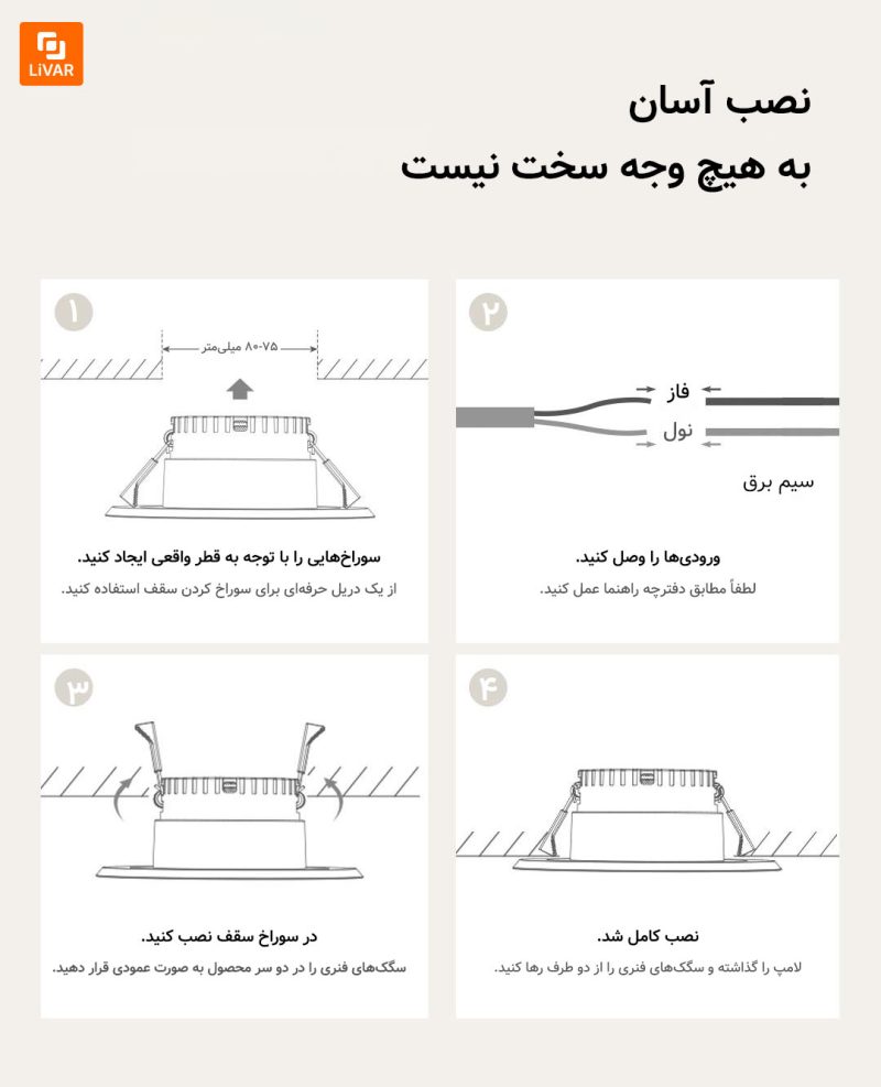 لامپ طلایی seebest - Image 25