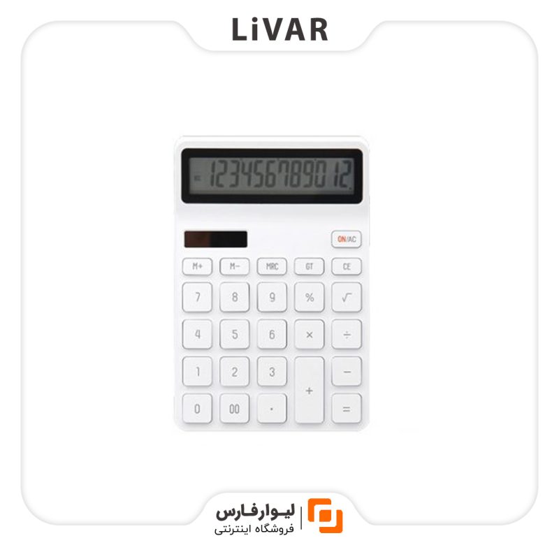 KACO desktop 12-digit widescreen display calculator white 1/box ماشین حساب ۱۲ رقمی KACO