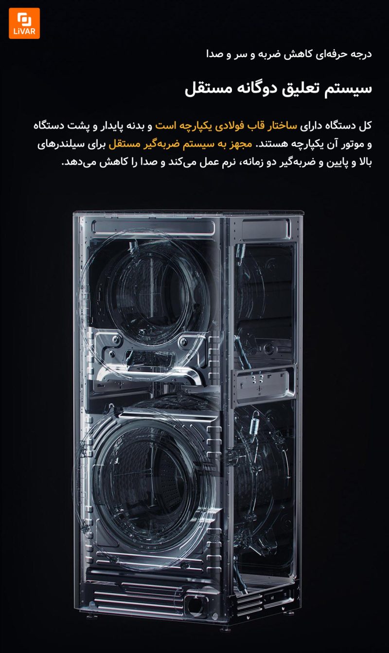 ماشین لباسشویی و خشک‌کن دو طبقه Mijia‏ - Image 15