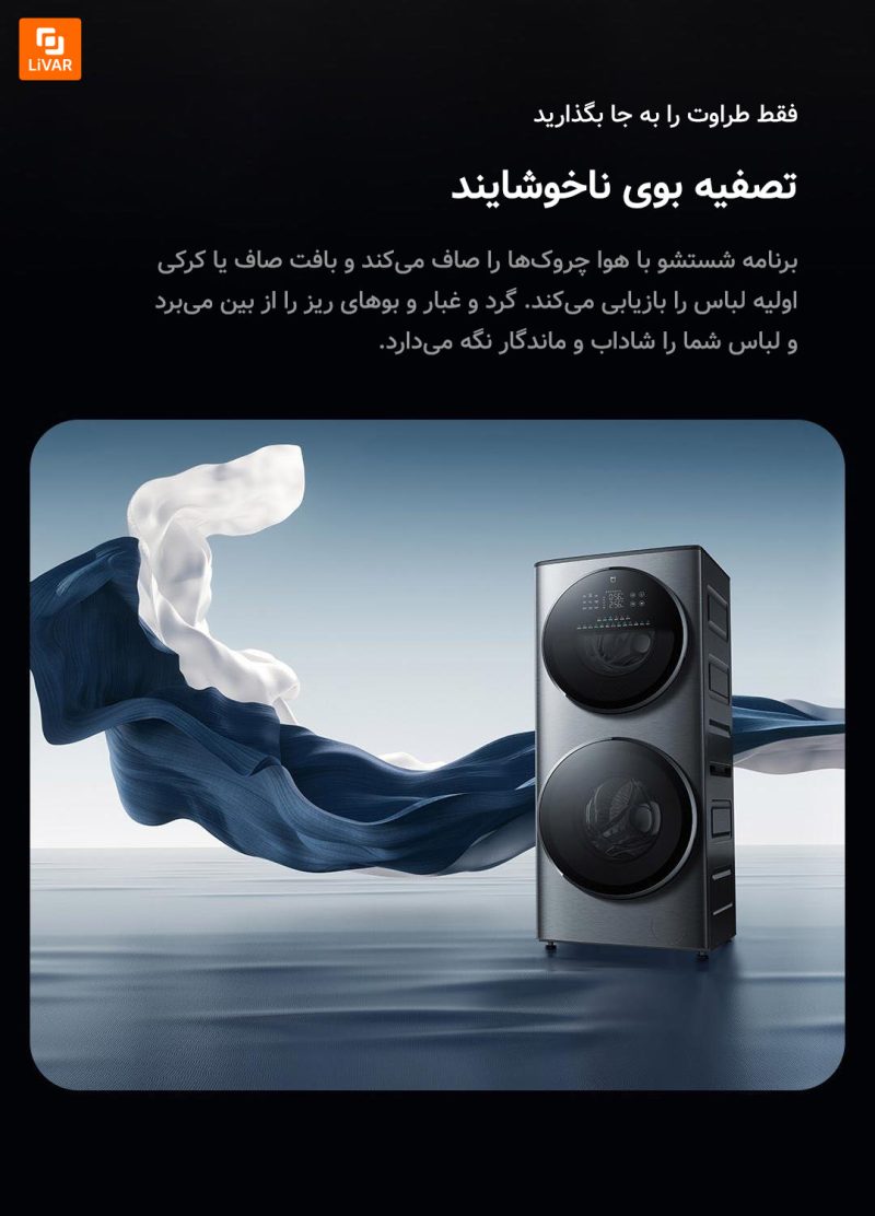 ماشین لباسشویی و خشک‌کن دو طبقه Mijia‏ - Image 25