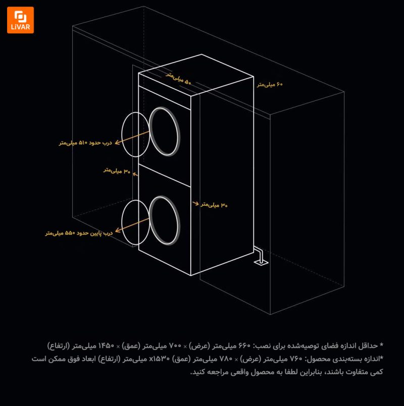 ماشین لباسشویی و خشک‌کن دو طبقه Mijia‏ - Image 33