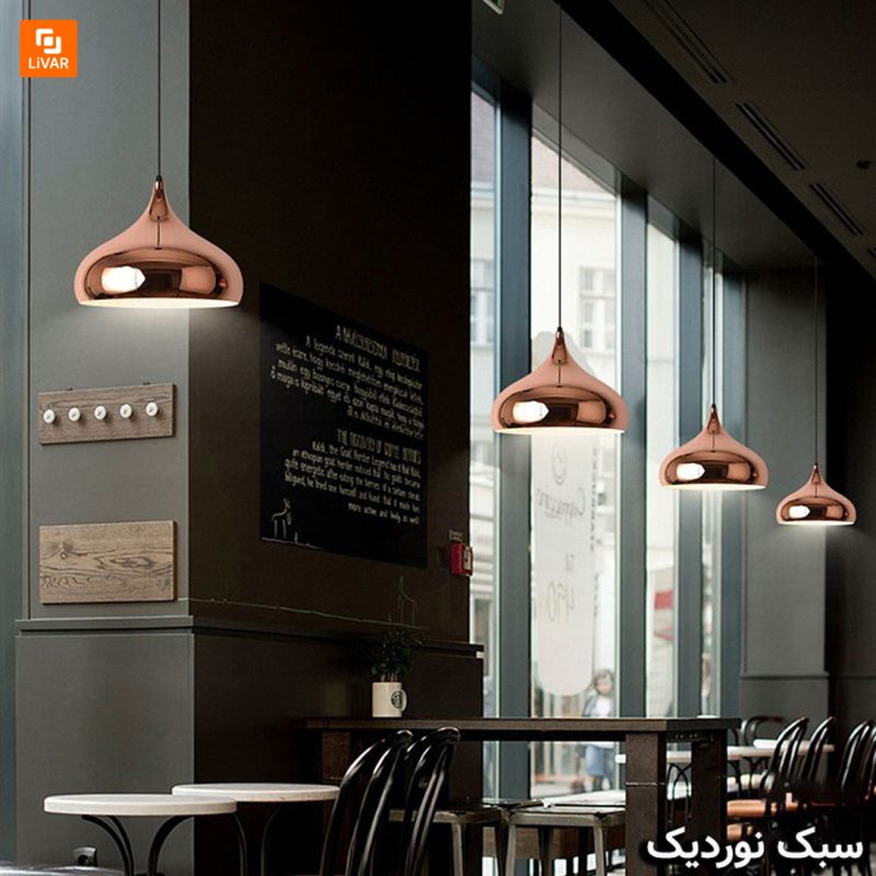 لوستر مدرن رزگلد - Image 7