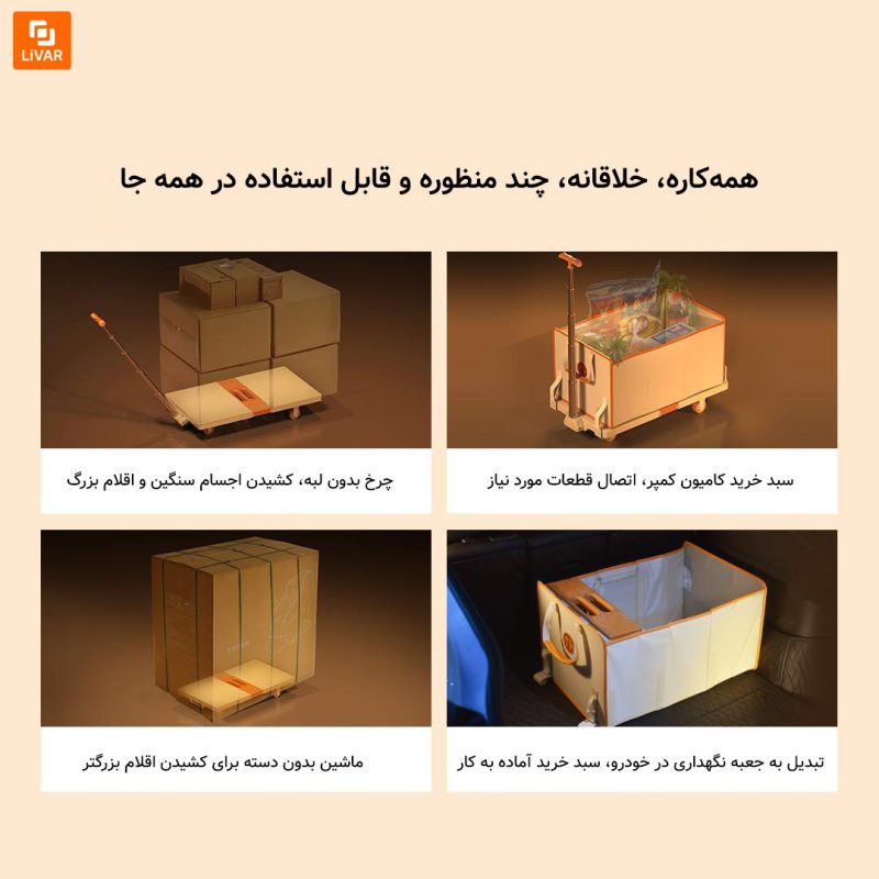 چرخ دستی و سبد خرید تاشو Tianyuyun - Image 3
