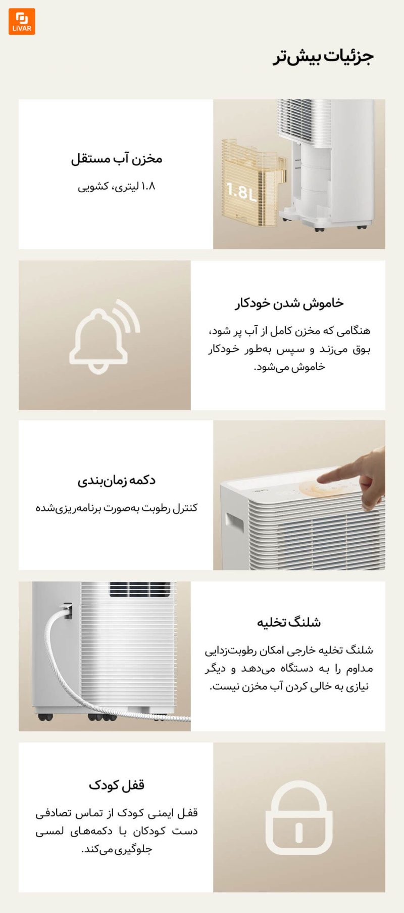 دستگاه رطوبت‌گیر Vino - Image 16