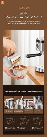 قهوه‌ساز نیمه اتوماتیک ZZUOM مدل CM5100 - Image 15