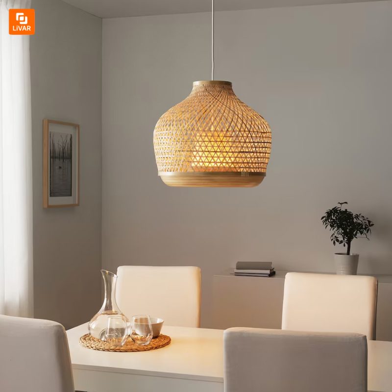 چراغ آویز بامبو IKEA - Image 3