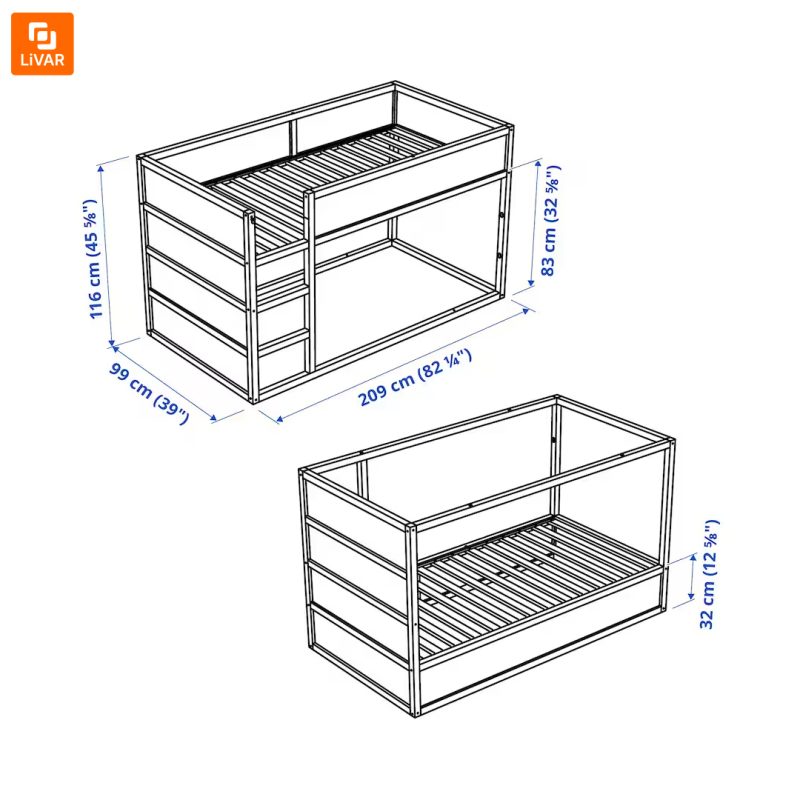 تخت خواب کودک IKEA مدل KURA - Image 6