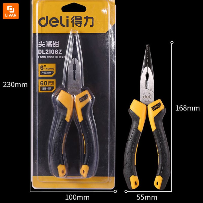 انبر دم‌باریک Deli مدل DL2106Z - Image 6