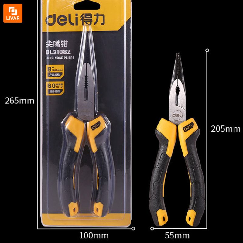 انبر دم‌باریک Deli مدل DL2106Z - Image 7