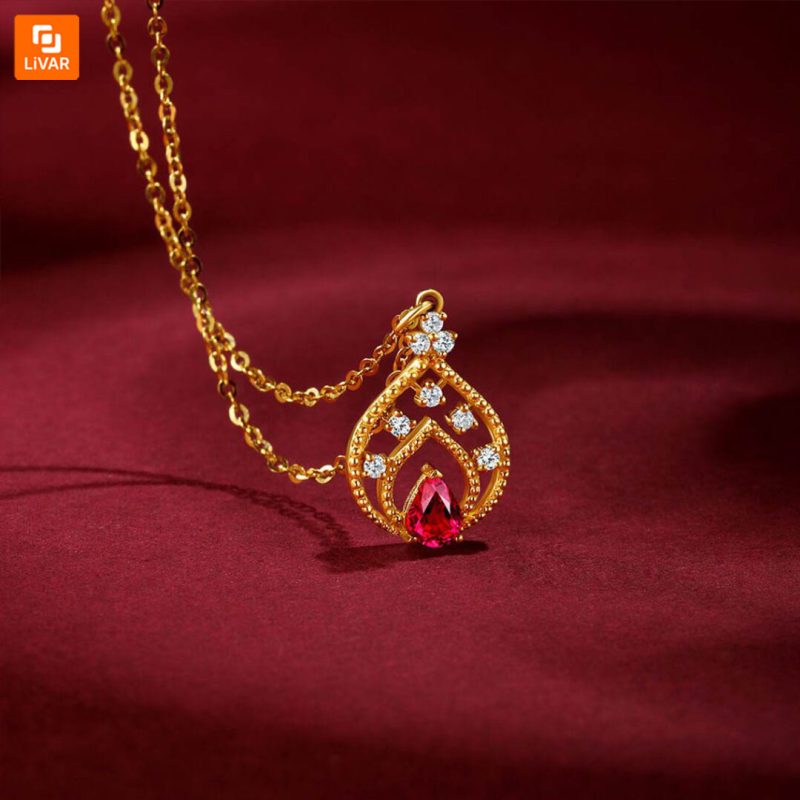 گردنبند یاقوت و طلای ROMANTI - Image 2