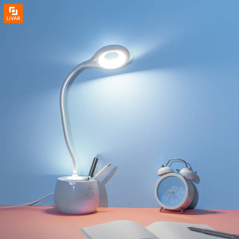 چراغ مطالعه شارژی و جا مدادی Deli - Image 5