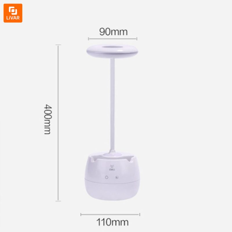 چراغ مطالعه شارژی و جا مدادی Deli - Image 8