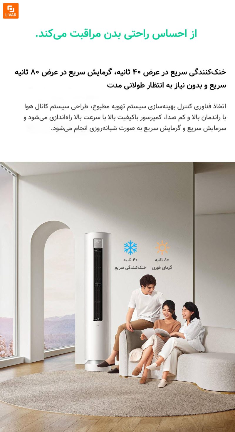 کولر گازی عمودی شیائومی 3HP سطح جدید ۱ - Image 10