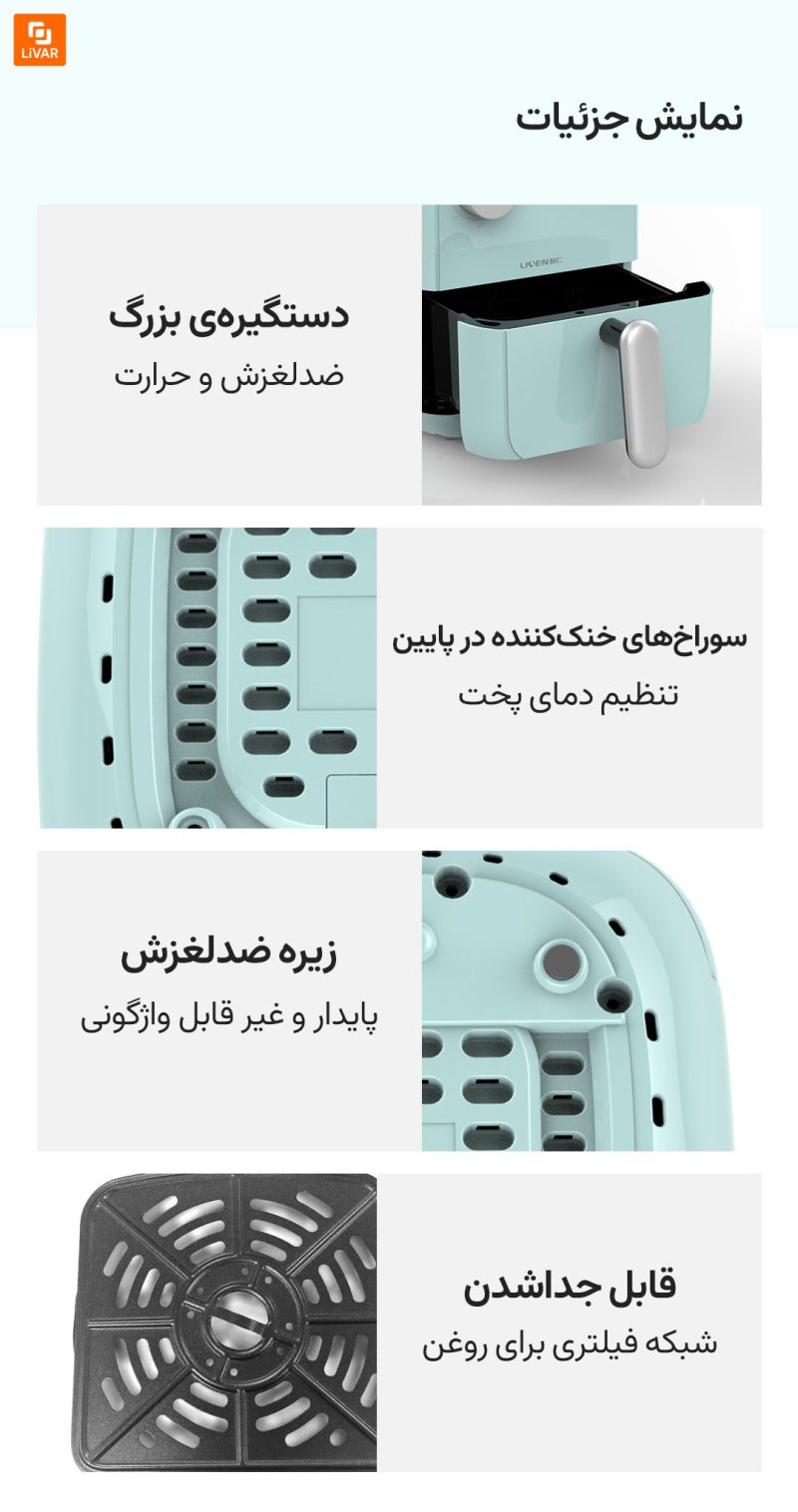 سرخ‌کن هوای فشرده ۱.۵ لیتری لیرن شیائومی - Image 21