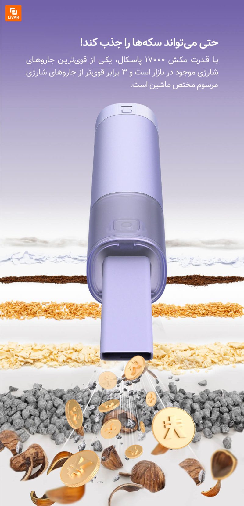 جارو شارژی خودرو VSGO شیائومی - Image 5