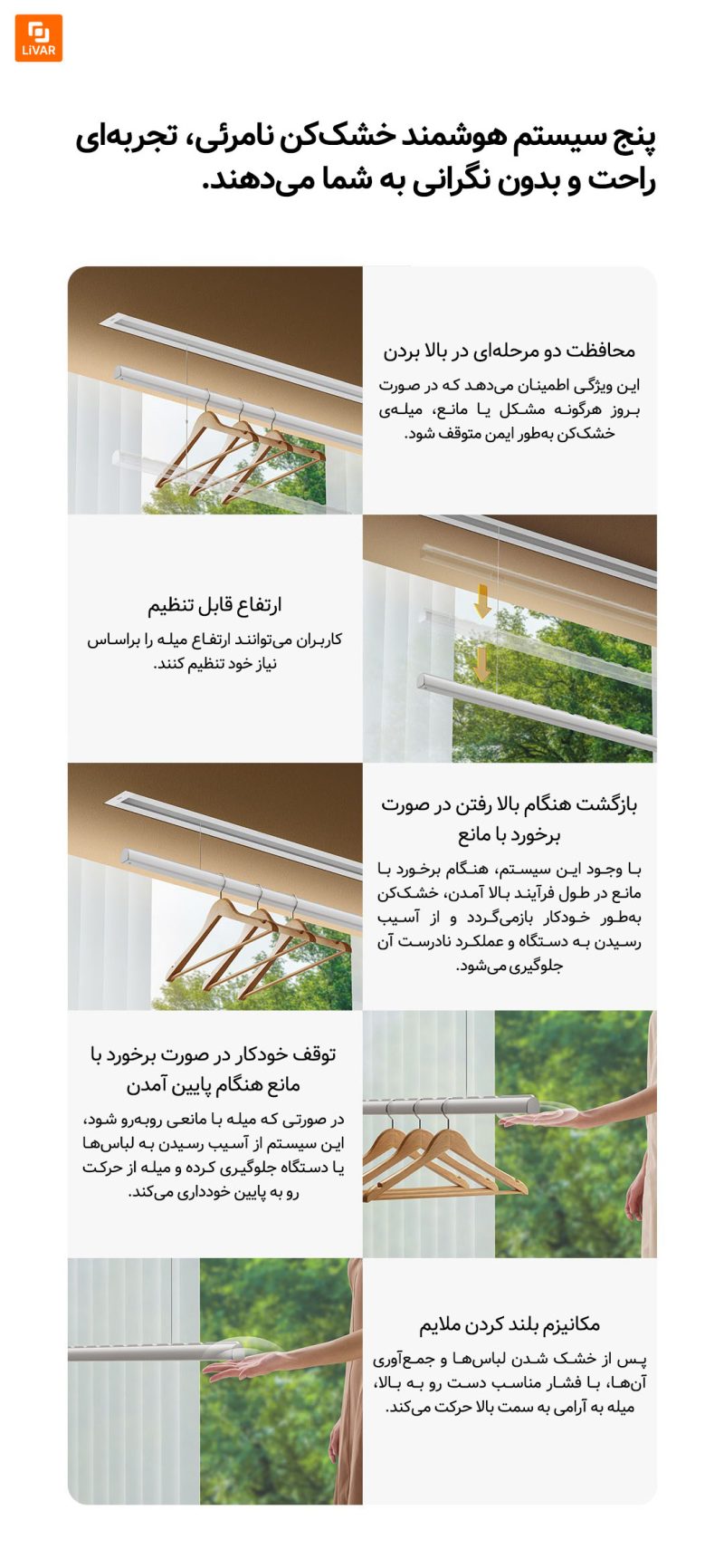 خشک‌کن لباس نامرئی Mijia - Image 9