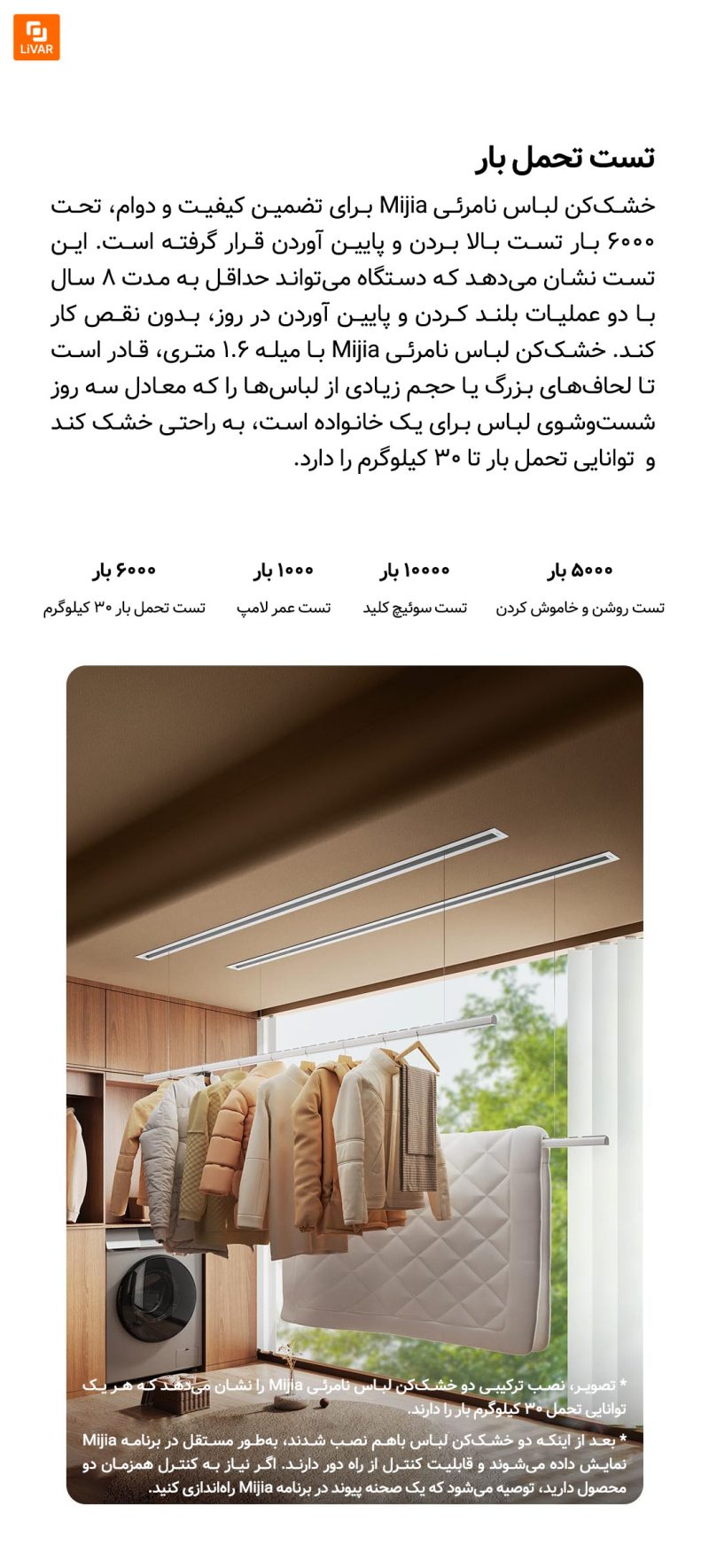 خشک‌کن لباس نامرئی Mijia - Image 10