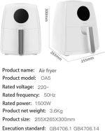 سرخ کن و هواپز onemoon بدون روغن 3.5 لیتری - Image 5