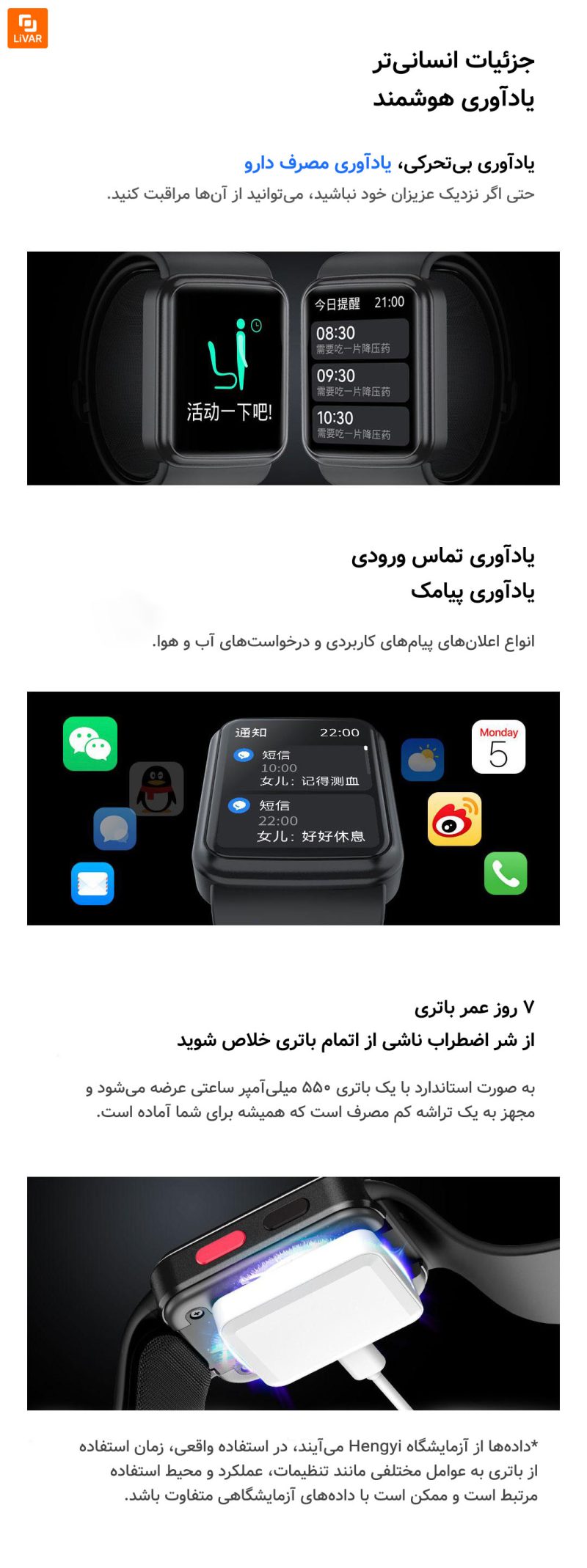 ساعت هوشمند پایش فشار خون Fruit Health شیائومی - Image 27