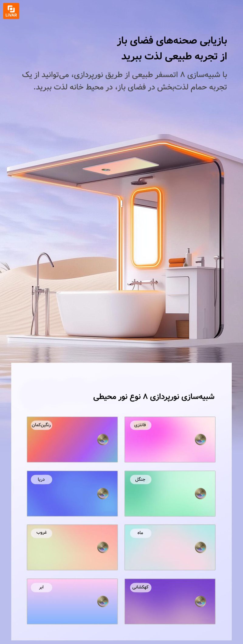 بخاری حمام رنگین‌کمانی Yeelight شیائومی - Image 12