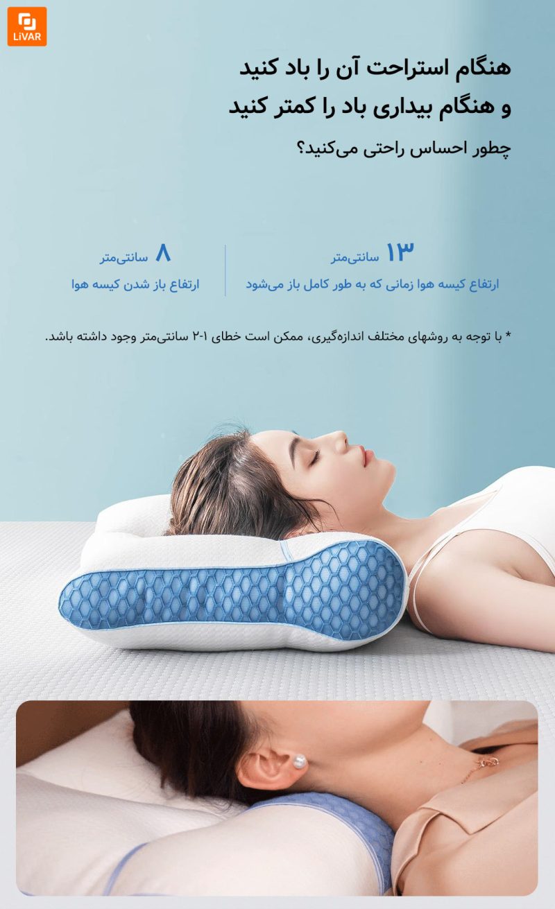 بالش ضد باکتری با قابلیت تنظیم ارتفاع - Image 12