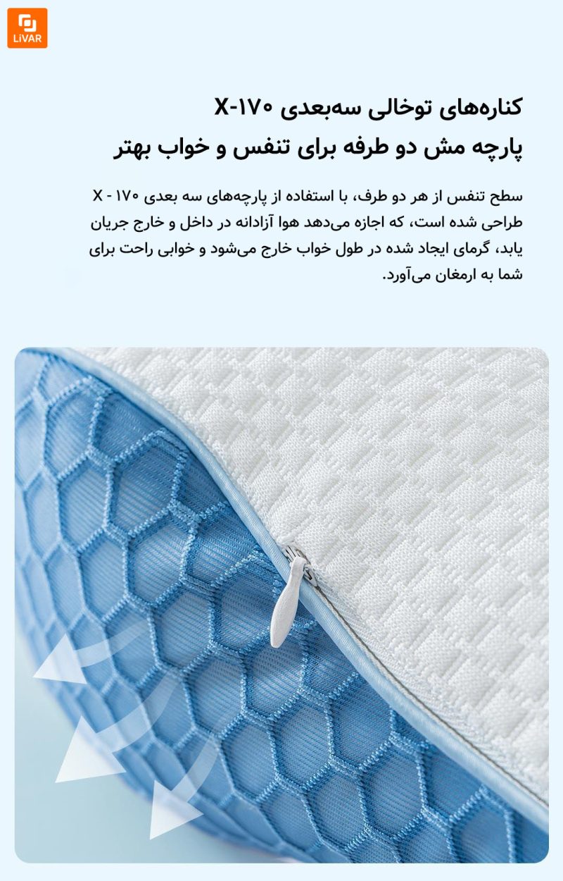 بالش ضد باکتری با قابلیت تنظیم ارتفاع - Image 19